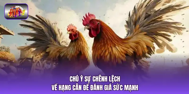 Chú ý sự chênh lệch về hạng cân để đánh giá sức mạnh.
